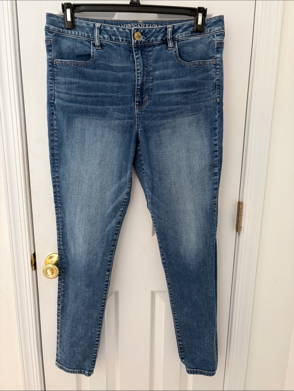 American Eagle Outfitters Medium Blue Hi-Rise Jegging Skinny Jeans - Women
